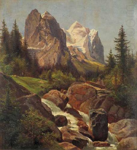 Friedrich Paul Nerly Wellhorn und Wetterhorn china oil painting image